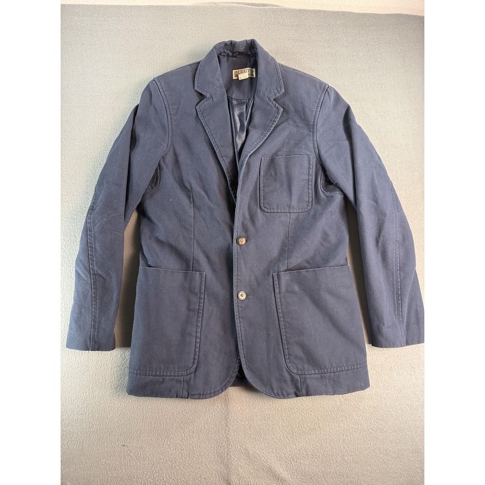 Duluth Trading Co Sport Coat Mens M Blue Cotton Blazer Jacket Casual Workwear